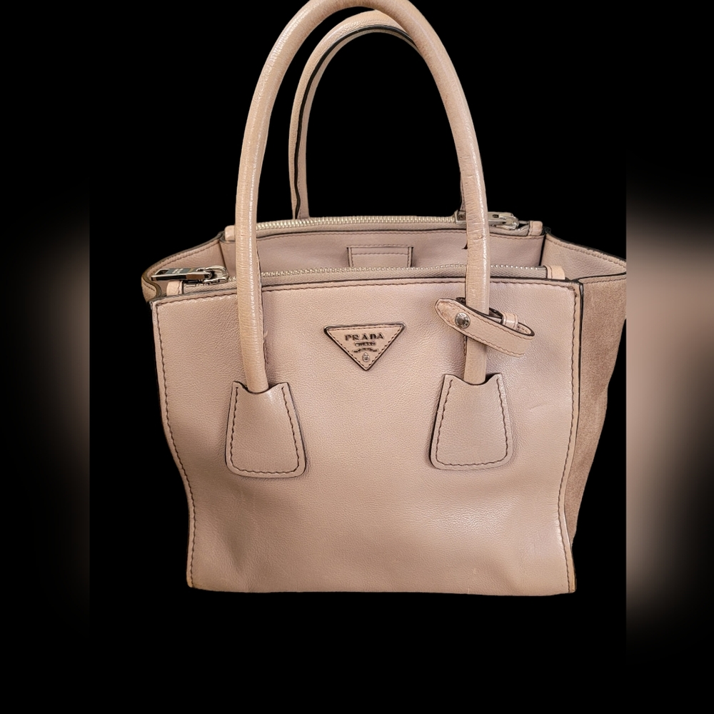 Vintage Purse from Prada. Twin Pocket Stachel, Leather with suede sides